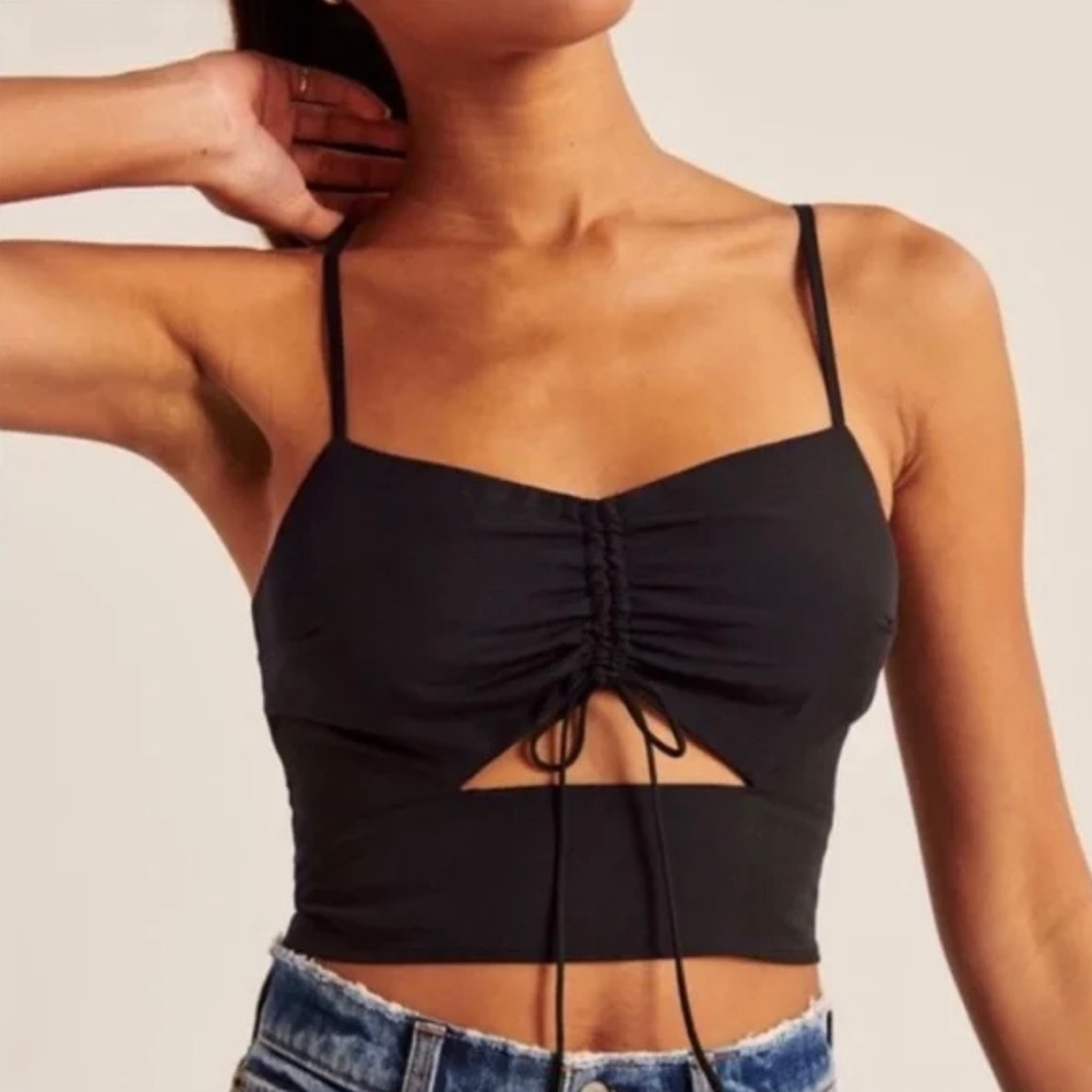 Abercrombie & Fitch Cut-Out Crop Top